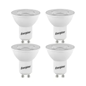 Energizer 3.6W GU10 LED Spotlight - 4 Pack - Dimmable - 345lm - 6500K